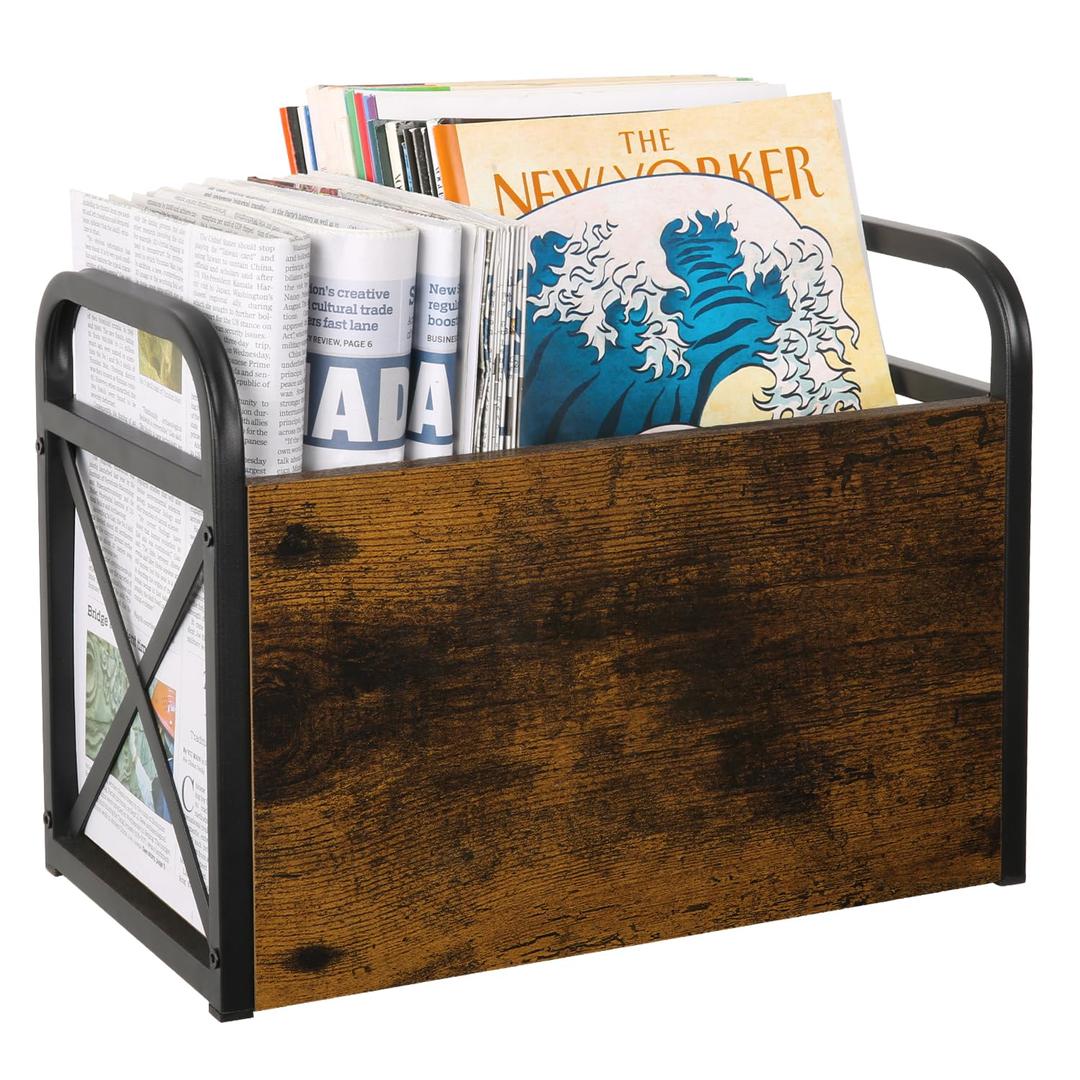 Magazine Holder,Magazine Rack Floor,Magazine Storage Basket,File Holder Organizer,Folder Organizer Bin for Magazines,Books,Newspapers,Tablets