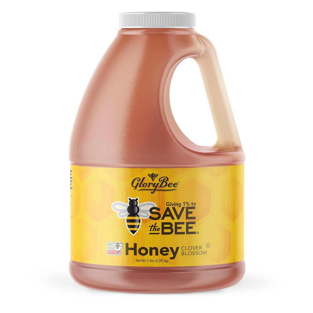 GloryBee, Pure Clover Blend Honey, 100% US Grade A Honey, 5lb