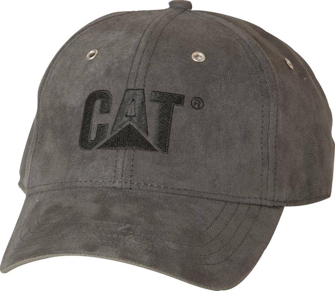 Caterpillar Men's Trademark Microsuede Hats with Embroidered Front, Curved Bill with Contrast, and Strap Back Closure Cap