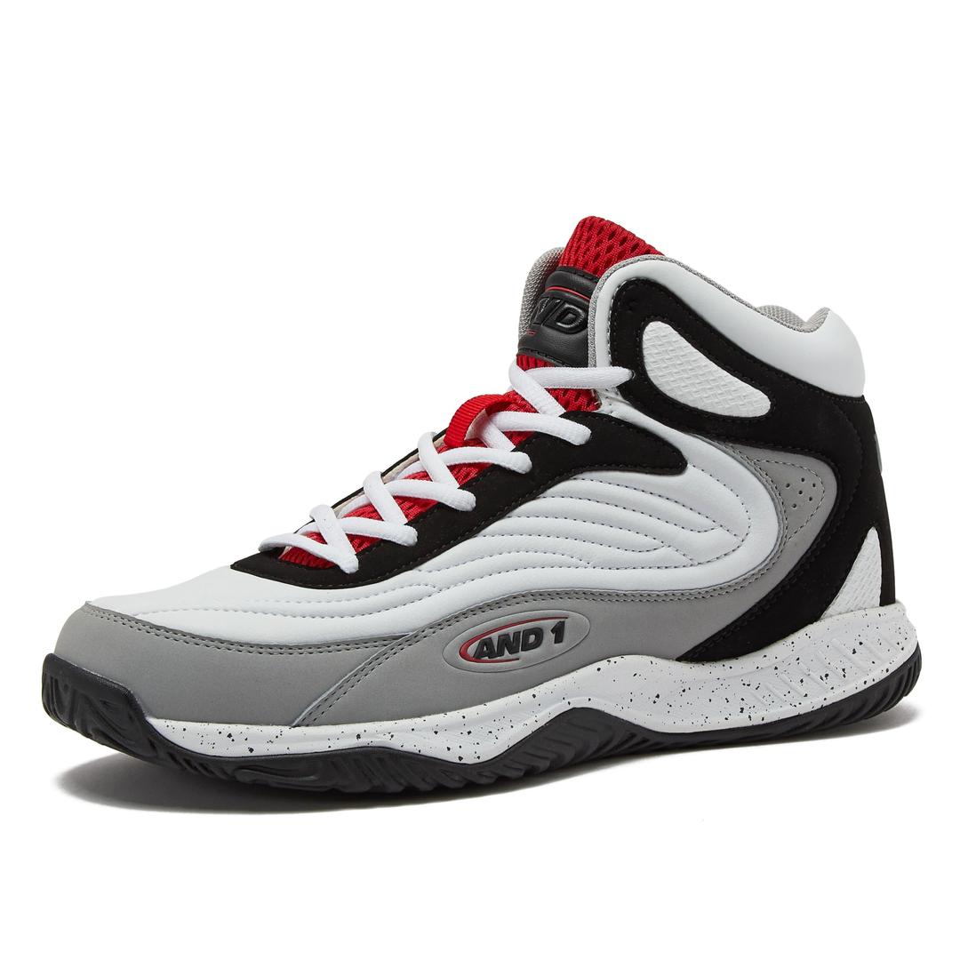 AND1Pulse 3.0 Basketball Shoes for Men, Indoor or Outdoor, Street or Court Basketball Sneakers Men - Black, Red, or White Size 7 to 15