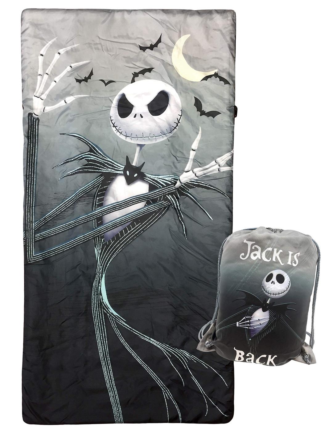 Jay FrancoJay Franco Disney Nightmare Before Christmas Slumber Sack - Cozy & Warm Kids Lightweight Slumber Bag/Sleeping Bag - Featuring Jack Skellington (Official Disney Product)