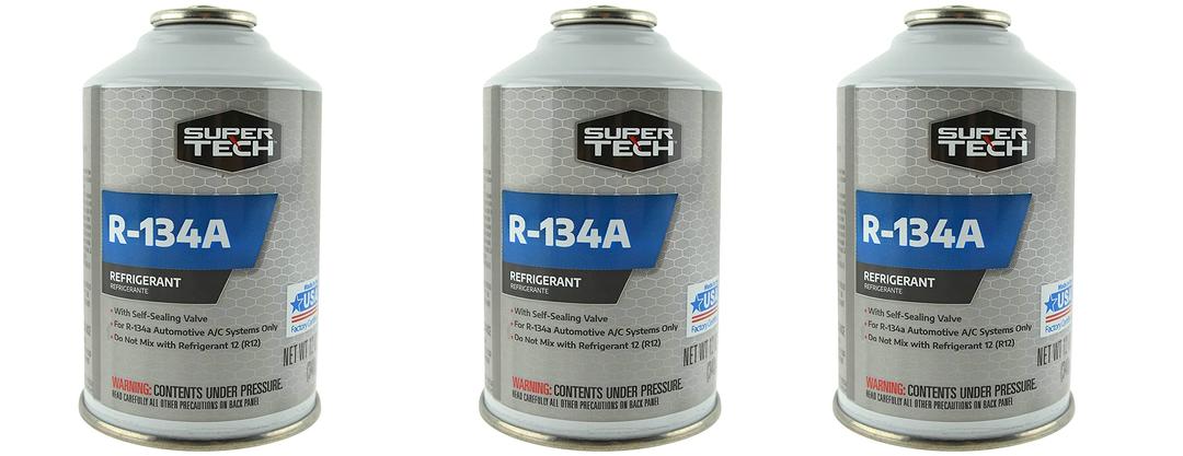 R-134a Refrigerant Automotive use in a 12oz Self-Sealing Container (3 Pack)