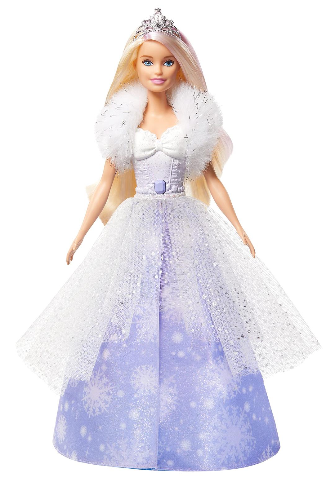 Barbie Dreamtopia Fashion Reveal Princess Doll, 12-inch, Blonde with Pink Hairstreak