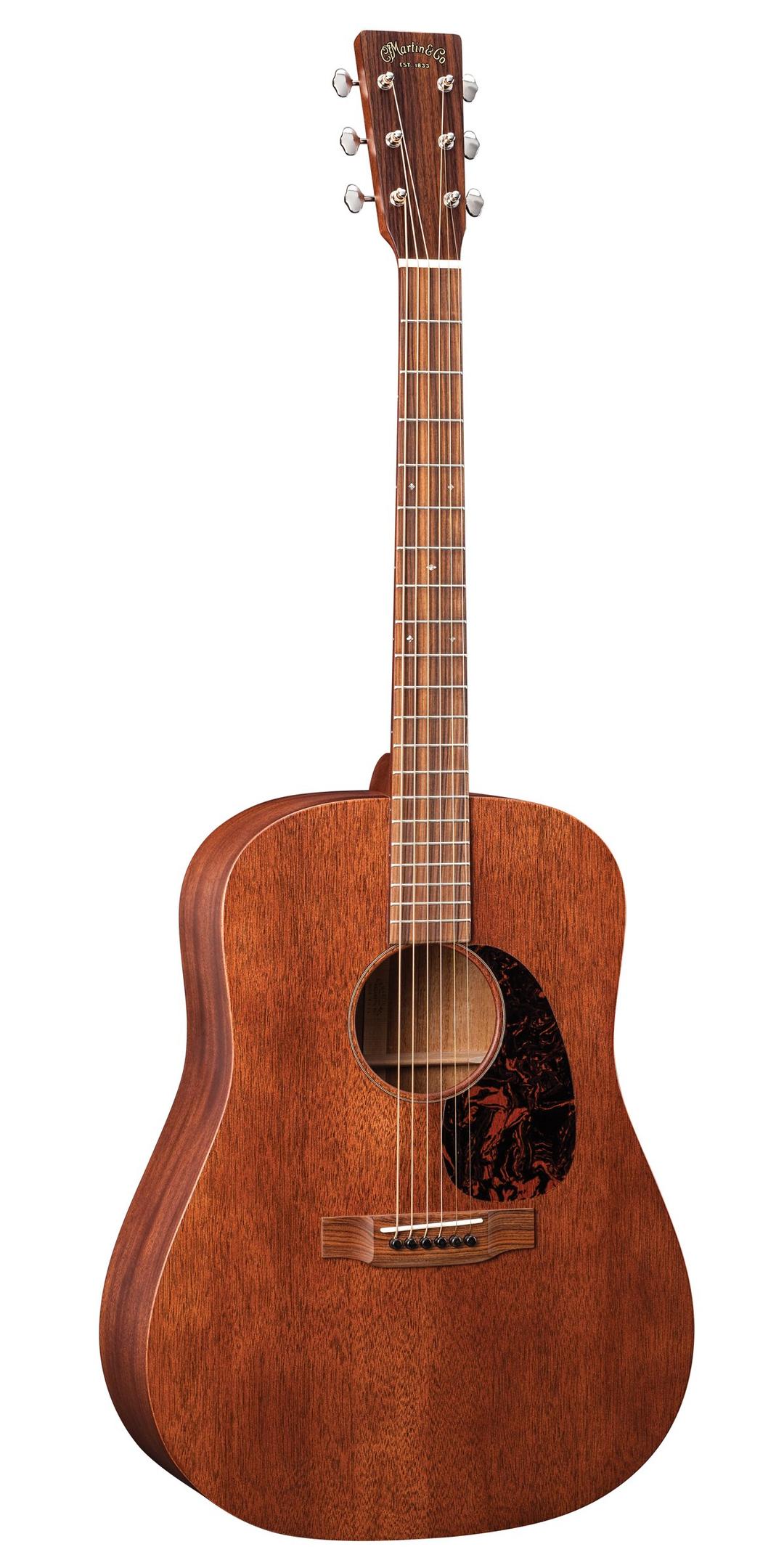 MARTINGuitar D-15M with Gig Bag, Acoustic Guitar for the Working Musician, Mahogany Construction, Satin Finish, D-14 Fret, and Low Oval Neck Shape