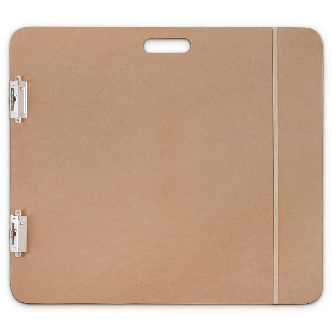 Saunders 05607 Recycled Hardboard Sketchboard - Brown, 23 in. x 26 in. Clipboard with Built-in Handle - Solid Drawing Board for Artists, Students, and Creatives