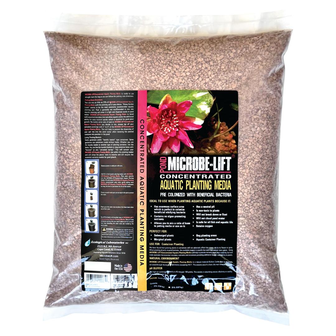 MICROBE-LIFT MLCAPM10 Concentrated Aquatic Planting Media for Accelerated Plant Growth in Ponds and Water Gardens, 10 Pounds