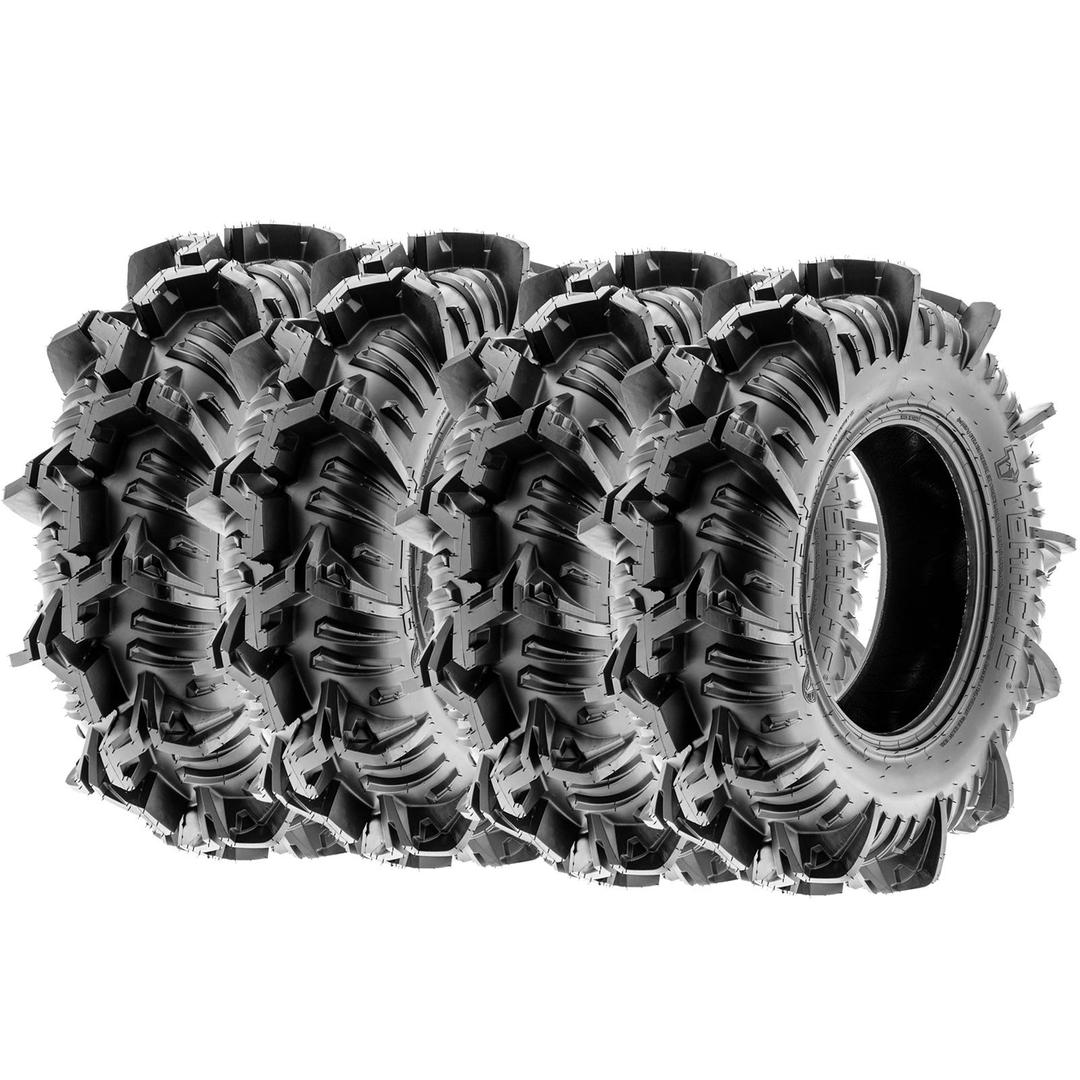 28x9-14 28x9x14 ATV UTV Muddy Sanddy Tire 8 PR TE-AZ - SET of 4