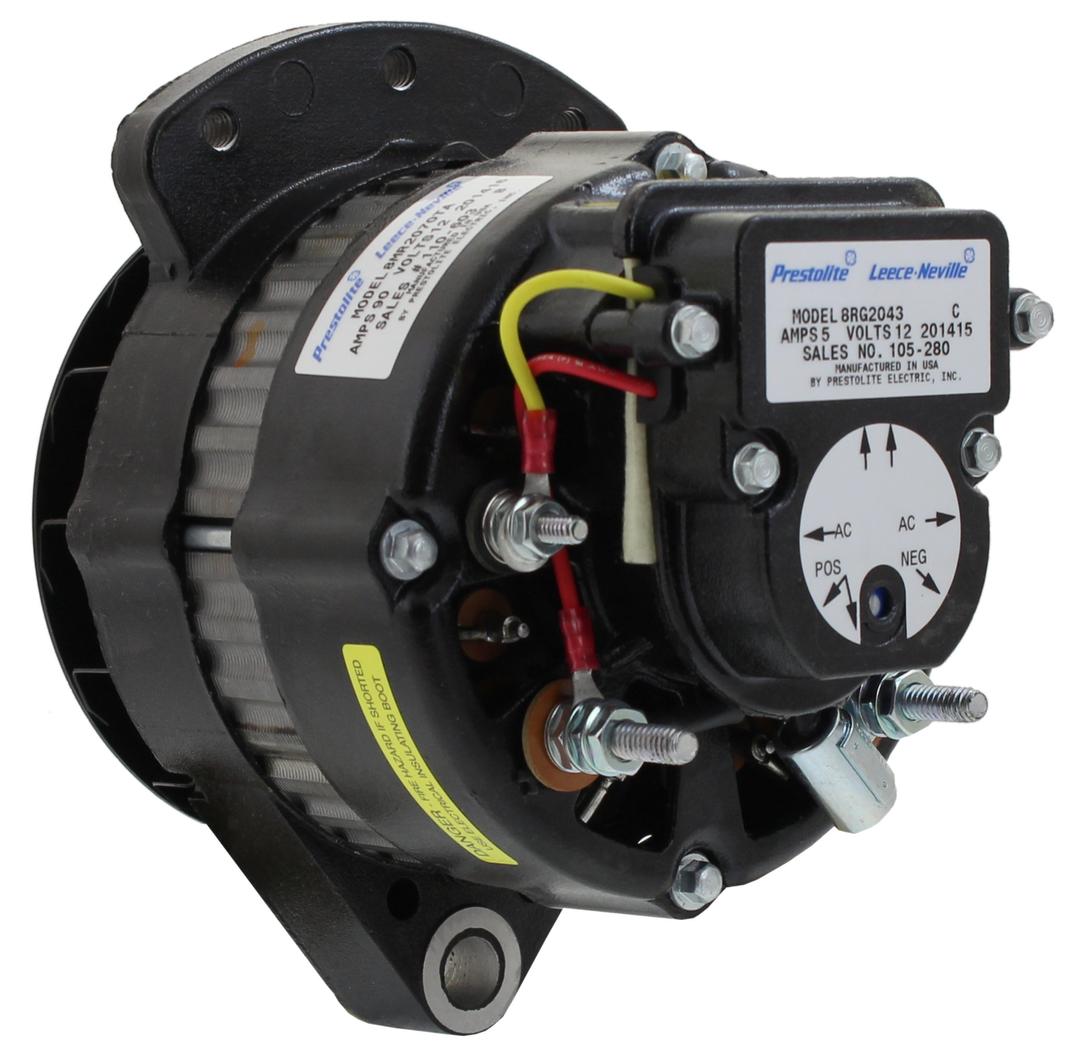 New Genuine OEM Leece Neville/Prestolite Alternator 12 Volt 90 Amp Self Excited Internal Regulator Compatible with Volvo Penta Mercury Marine Replaces 8MR2070T 110-403 822982 3860665 8MR2070TA