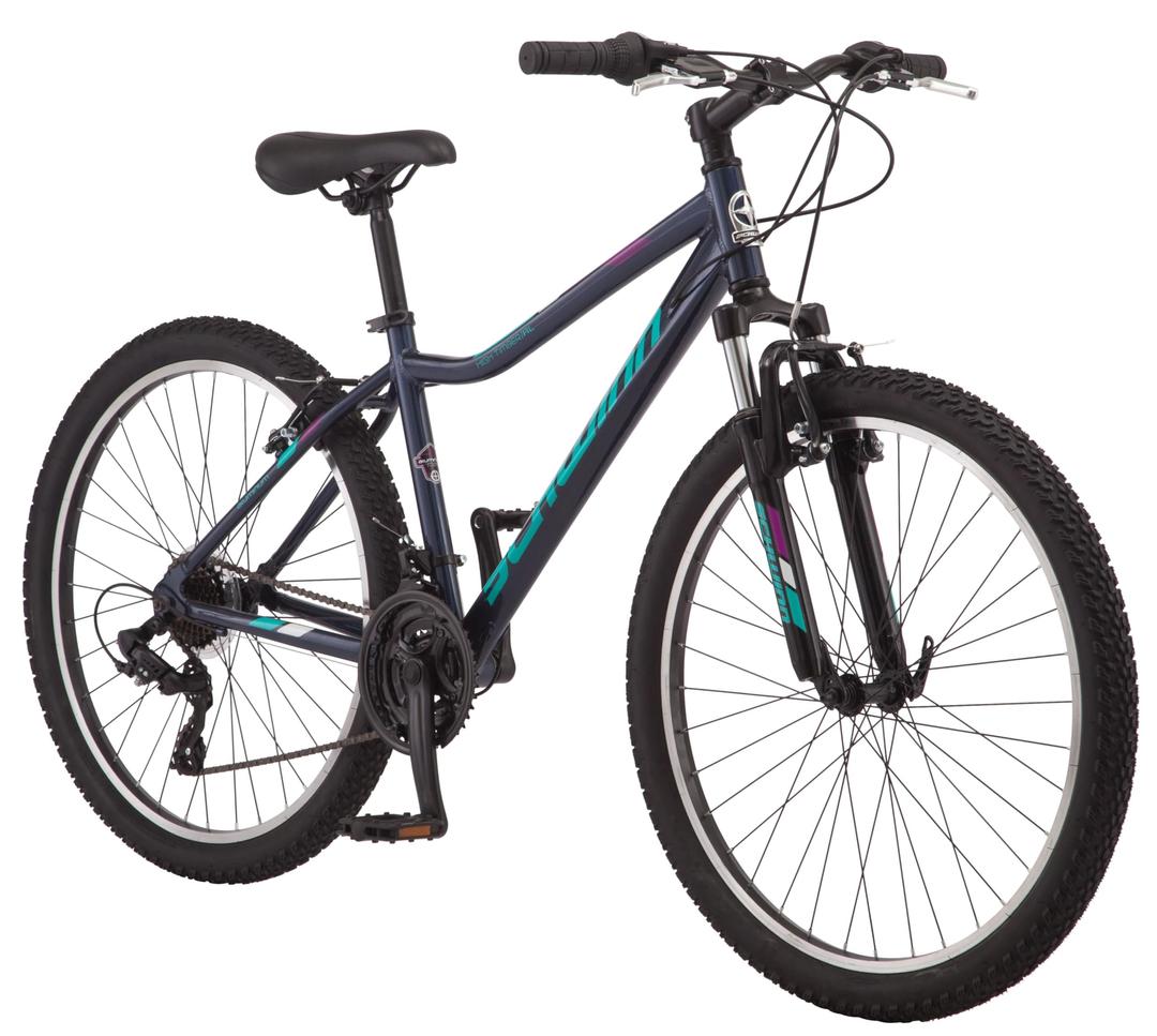 Schwinn High Timber Mountain Bike for Adult Youth Men Women Boys Girls, 24 to 29-Inch Wheels, 7 or 21-Speeds, Front Suspension, Aluminum and Steel Frame Options