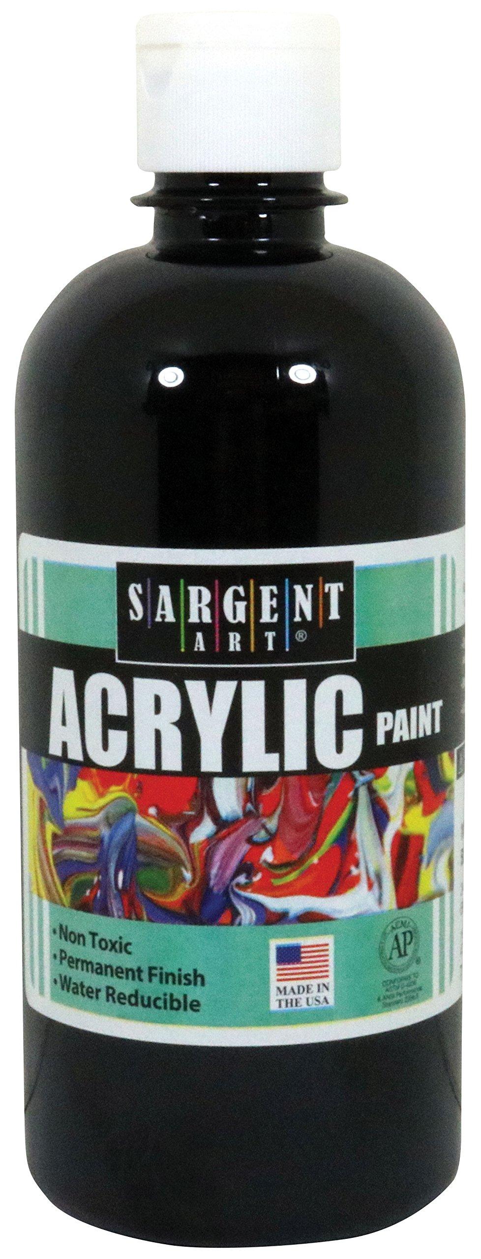 Sargent Art24-2485 16-Ounce Acrylic Paint, Black