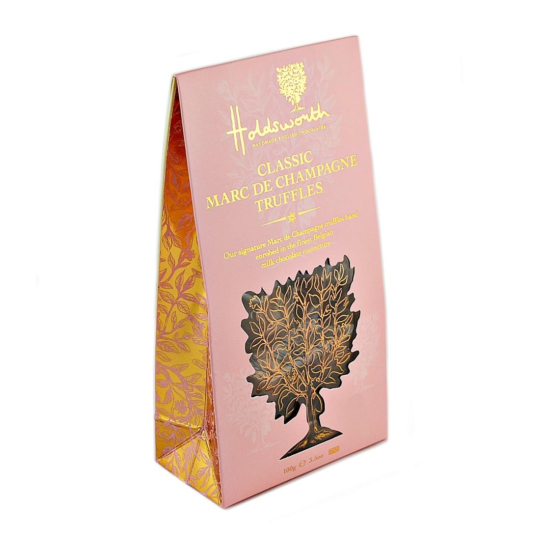 Holdsworth Chocolates Treats - Milk Chocolate Marc De Champagne Truffles - 100g