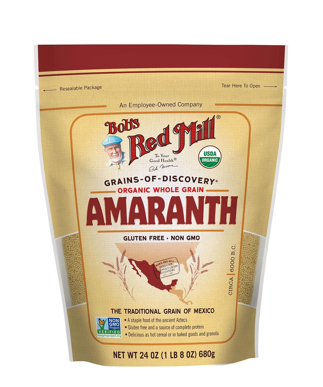 Bob's Red Mill Organic Whole Grain Amaranth, 24 Oz