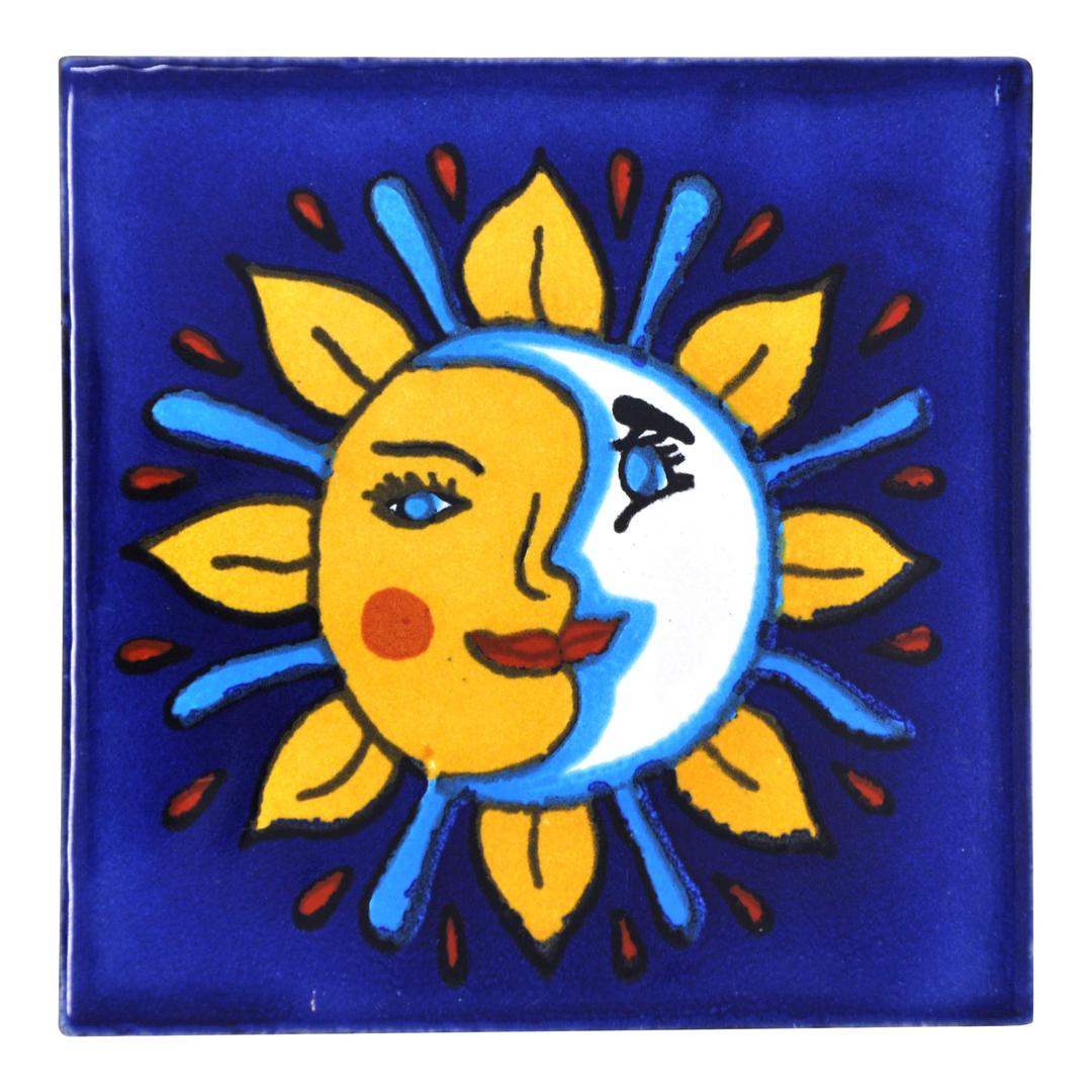 Ceramic Mexican Tile - 10.5cm- Handmade and Ethically Traded by Tumia LAC - Individual Tile