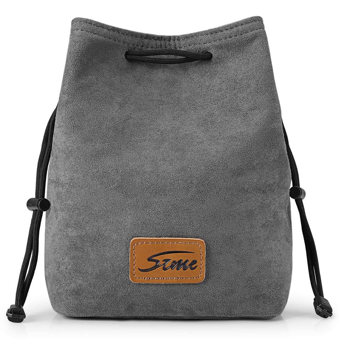 S-ZONE Soft Camera Bag DSLR Insert Handbag Drawstring Lens Case Compatible with Canon Nikon Sony