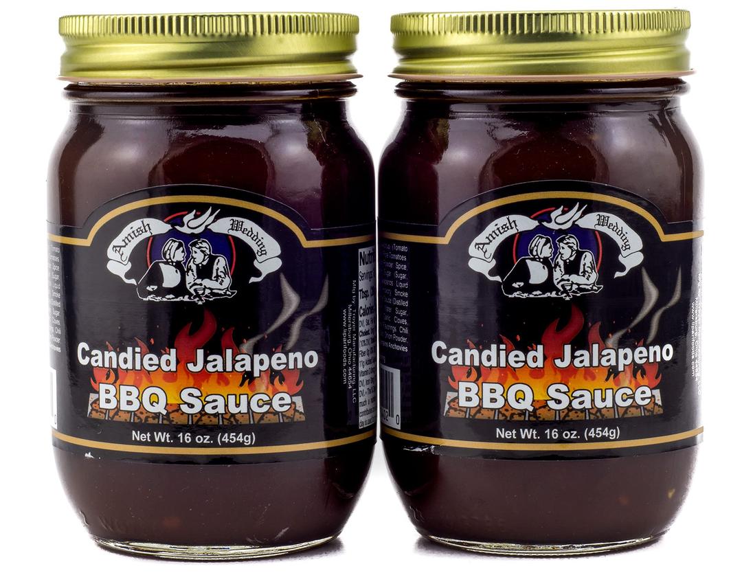 Amish WeddingCandied Jalapeno BBQ Sauce 15 Ounces (Pack of 2)