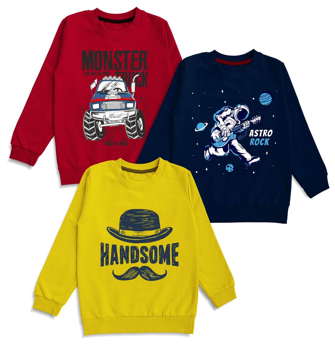 minicultBoy's & Girl's Cotton Round Neck Sweatshirt for Light Winters