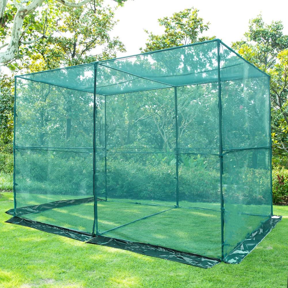 Crop Cage Plant Protection Tent 6.5 x 10 x 6.5 Feet, Easy to Install Protection Garden Cages, Crop Cages with Storage Bag Suitable for Garden Patio Lawn