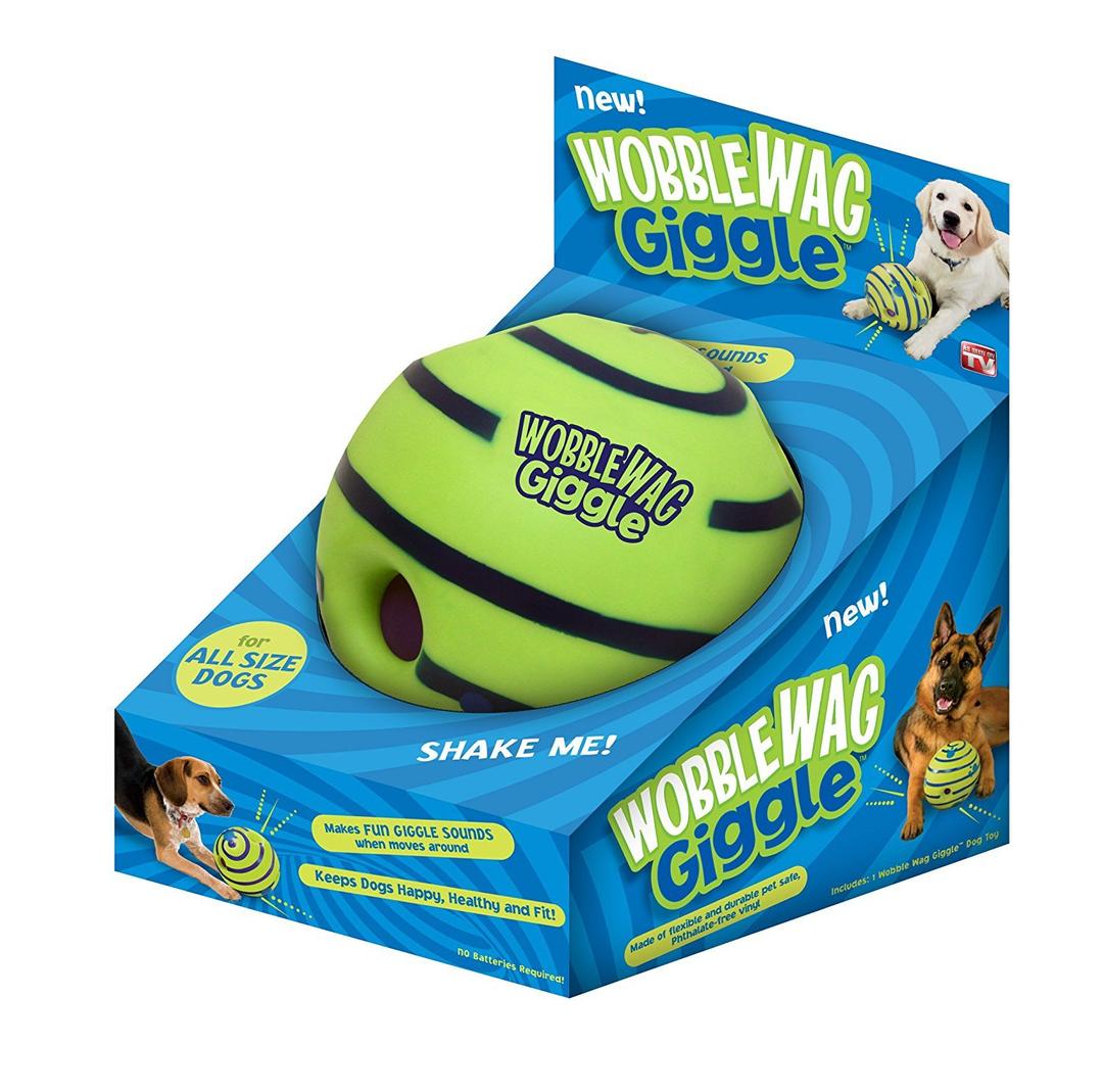 Wobble Wag Giggle Ball, Interactive Dog Toy, Fun Giggle Sounds When Rolled or Shaken, Pets Know Best, As Seen On TV