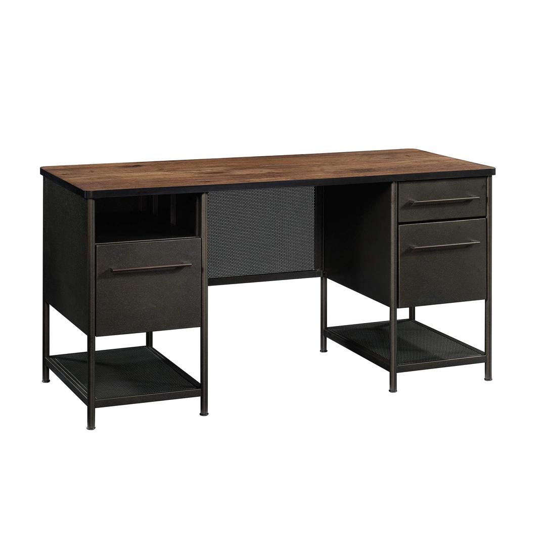 Sauder Boulevard Café Executive Desk, Black finish