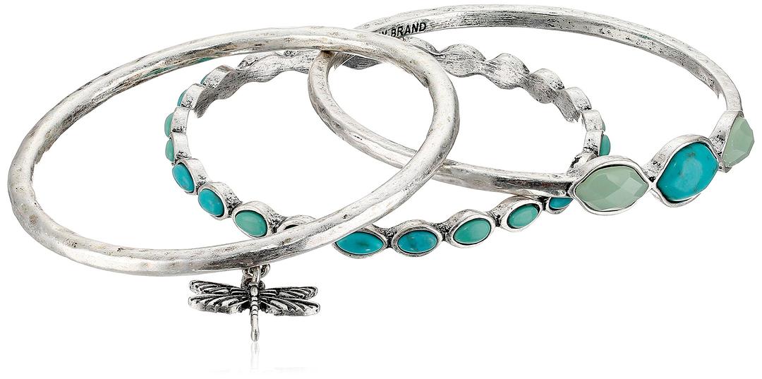 Lucky BrandWomen's Turquoise Dragonfly Bangle Bracelets