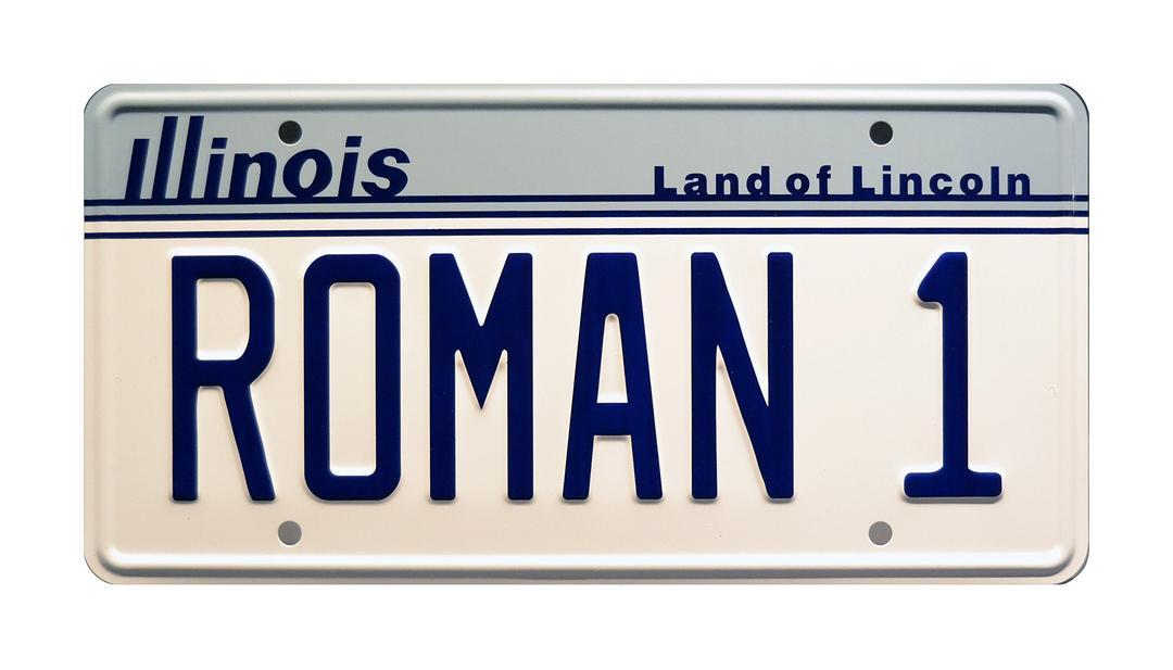 Celebrity Machines The Great Outdoors | Roman 1 | Metal Stamped License Plate