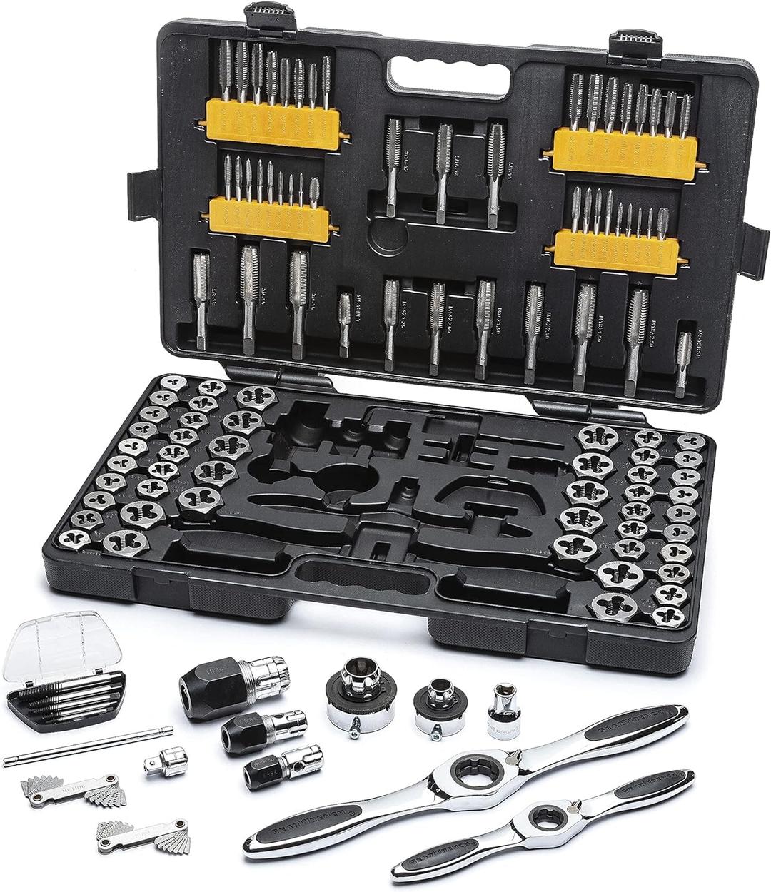 GEARWRENCH114 Piece Ratcheting Tap and Die Set | SAE & Metric | 82812