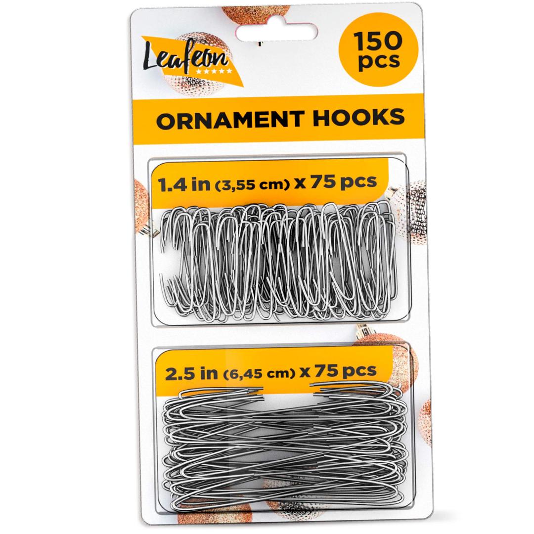 Leafeon 150 Pack Christmas Ornament Hooks – Great Xmas Ornament Hangers for Christmas Tree Decoration (Silver)