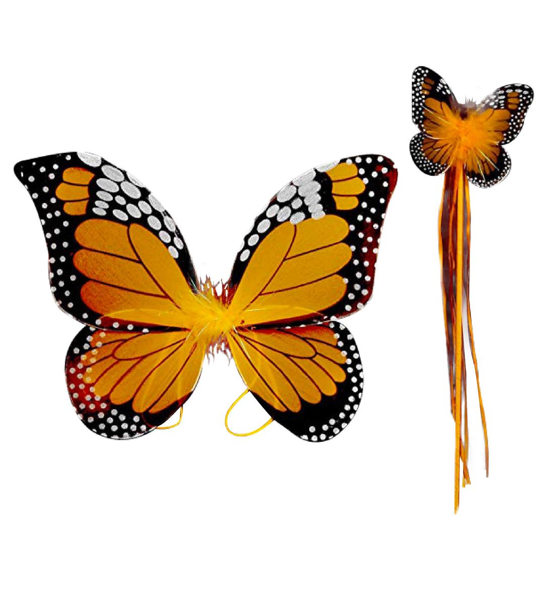 Cutie CollectionsMonarch Butterfly Wing & Wand Set (More Colors...) Select Color: Turquoise (Orange)