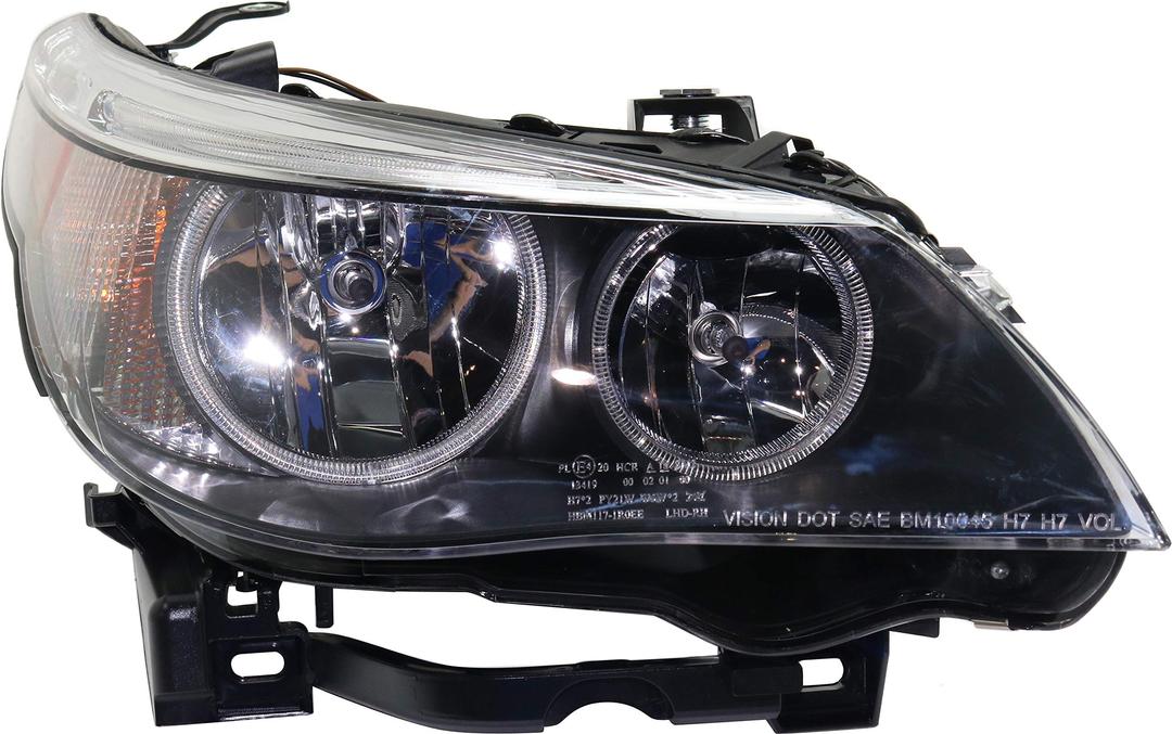 Evan-Fischer Headlight Assembly Compatible with 2004-2007 BMW 525i 530i Halogen Sedan Passenger Side