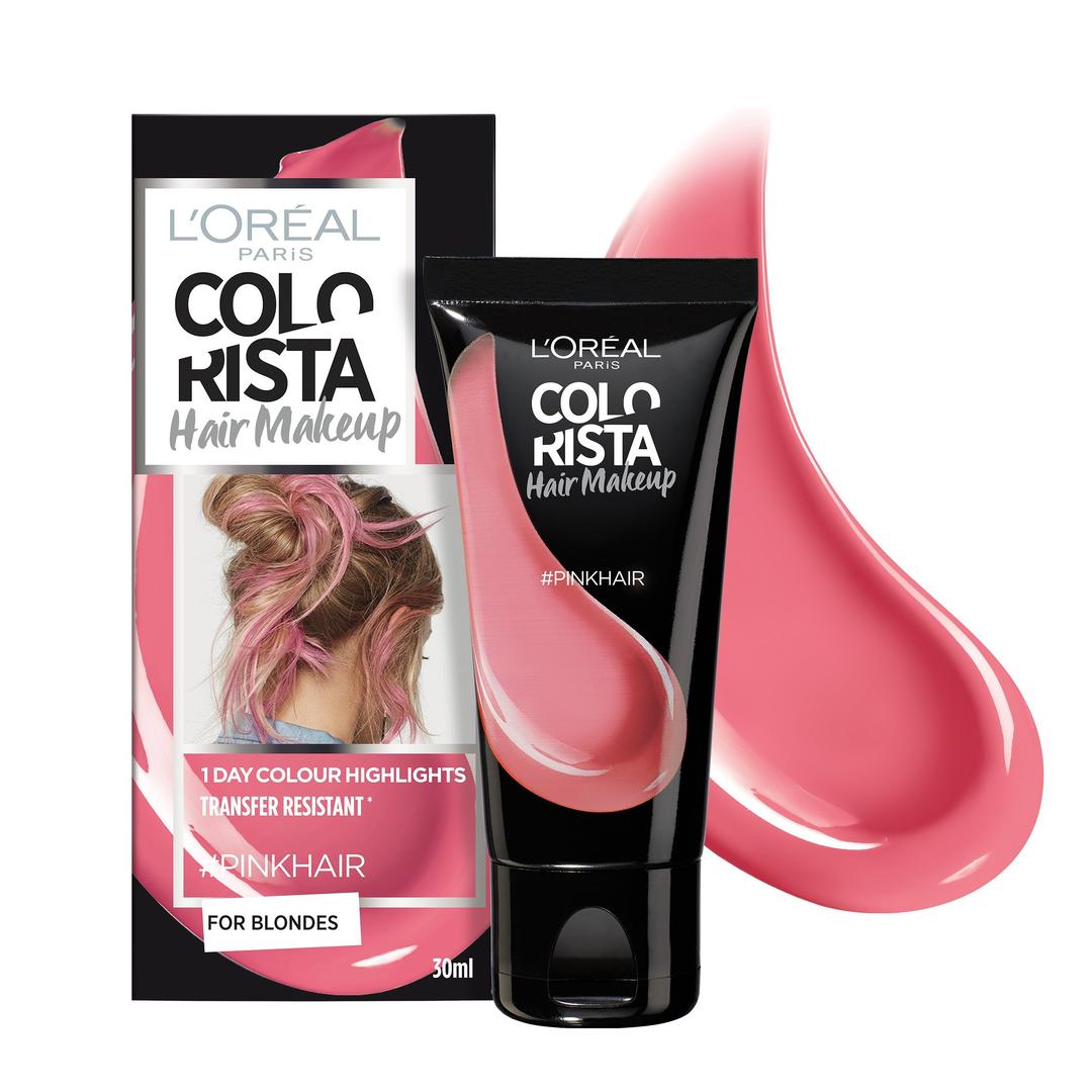 Colorista Hair Makeup Temporary Blonde Hair Colour, Pink