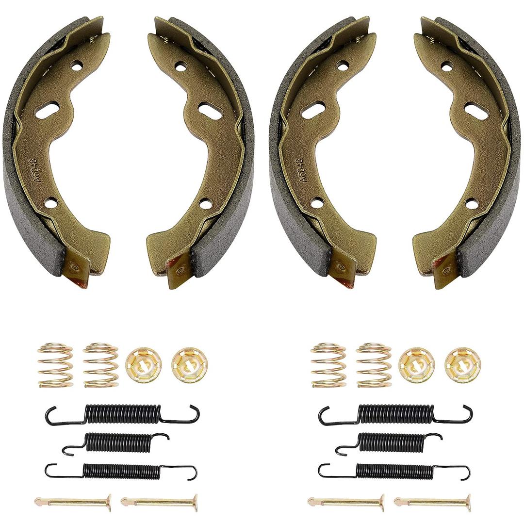 EZGO Brake Shoes&Bendex Drum Brake Spring Hardware Kit Fit E-Z-GO TXT/Medalist 1997 UP, Workhorse 96 UP, OEM 27943G01 27945G01 70794G01 70795G01(Only EZGO 2-Cycle Carts)