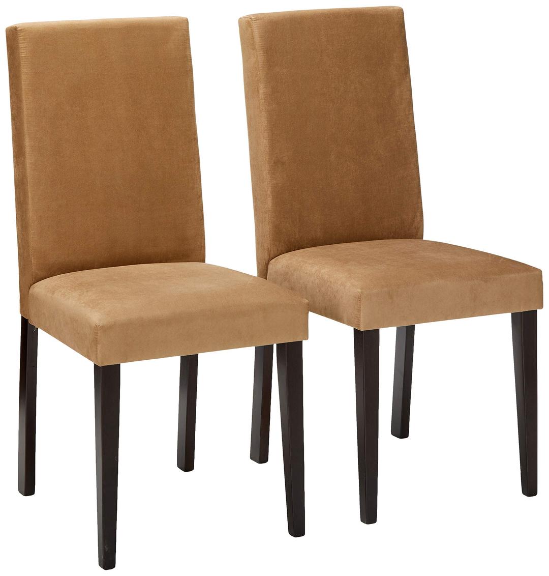 Coaster Microfiber Chairs, Cappuccino, Set of 2