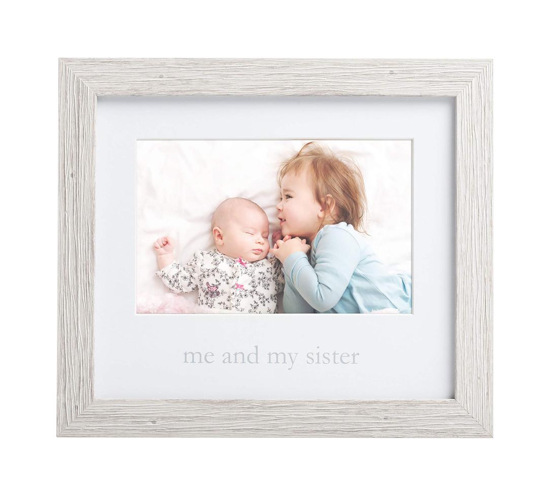 Kate & MiloKate & Milo Rustic Me & My Sister Frame, Sibling Keepsake, Ideal Little or Big Sister Gift, Gender Neutral Nursery Decor