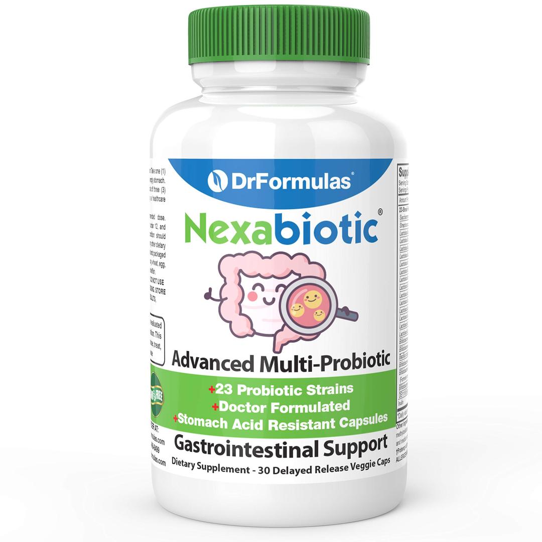 DrFormulas Nexabiotic 23 Probiotics for Women and Men - Dr. formulated with Lactobacillus Acidophilus, Bifidobacterium Infantis, Saccharomyces Boulardii, 17.25 Billion CFUs