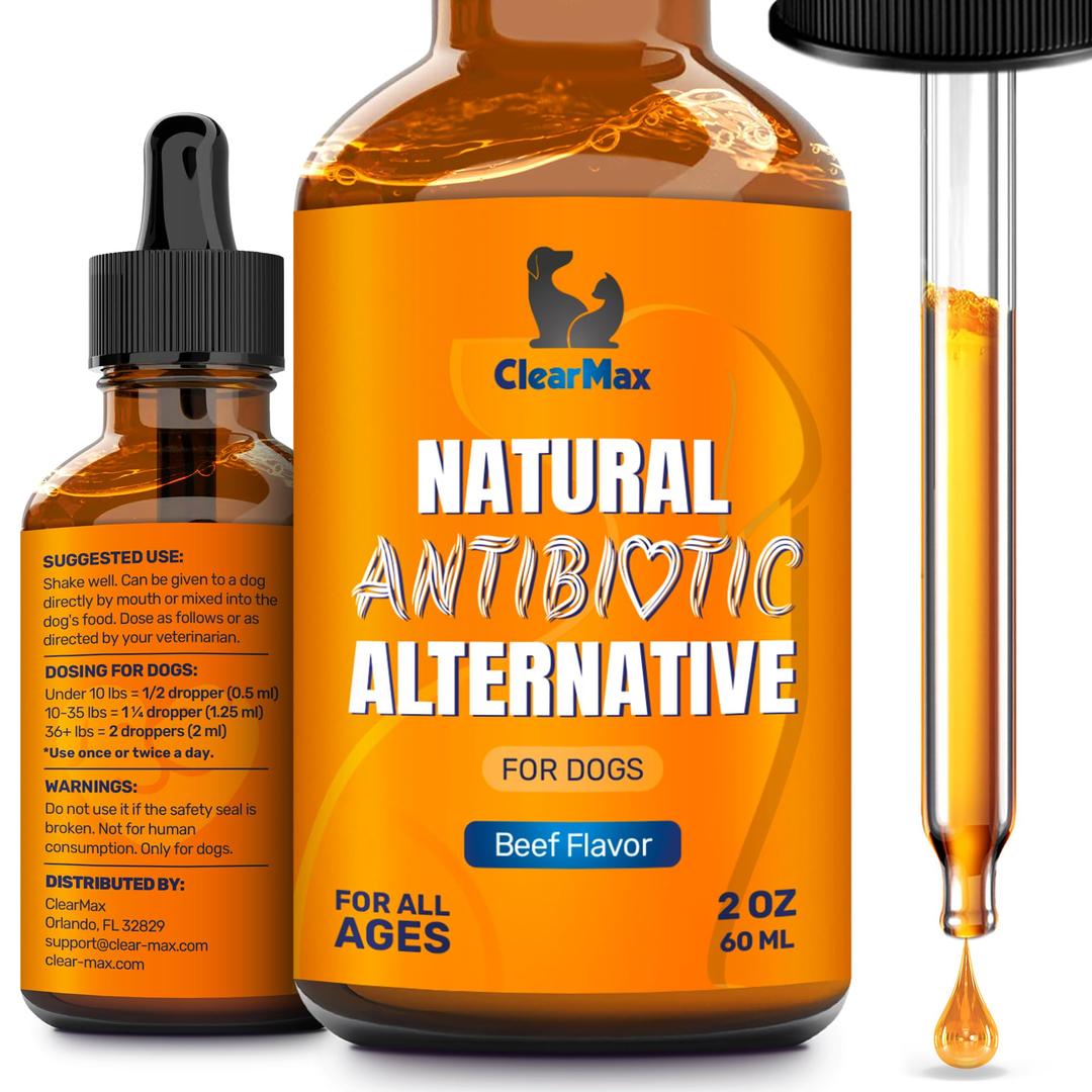 Antibiotic for Dogs ◆ Dog Antibiotic ◆ Natural Antibiotics for Dogs ◆ Pet Antibiotic ◆ Dog Antibiotics with Beef Flavor ◆ 2 Oz