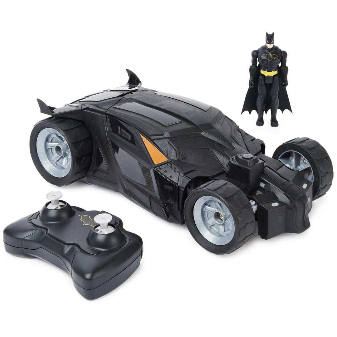 DC Comics, Batman Batmobile Remote Control Car, Easy to Drive, Compatible with Batman Figures, Kids Toys for Boys and Girls Ages 4 and Up