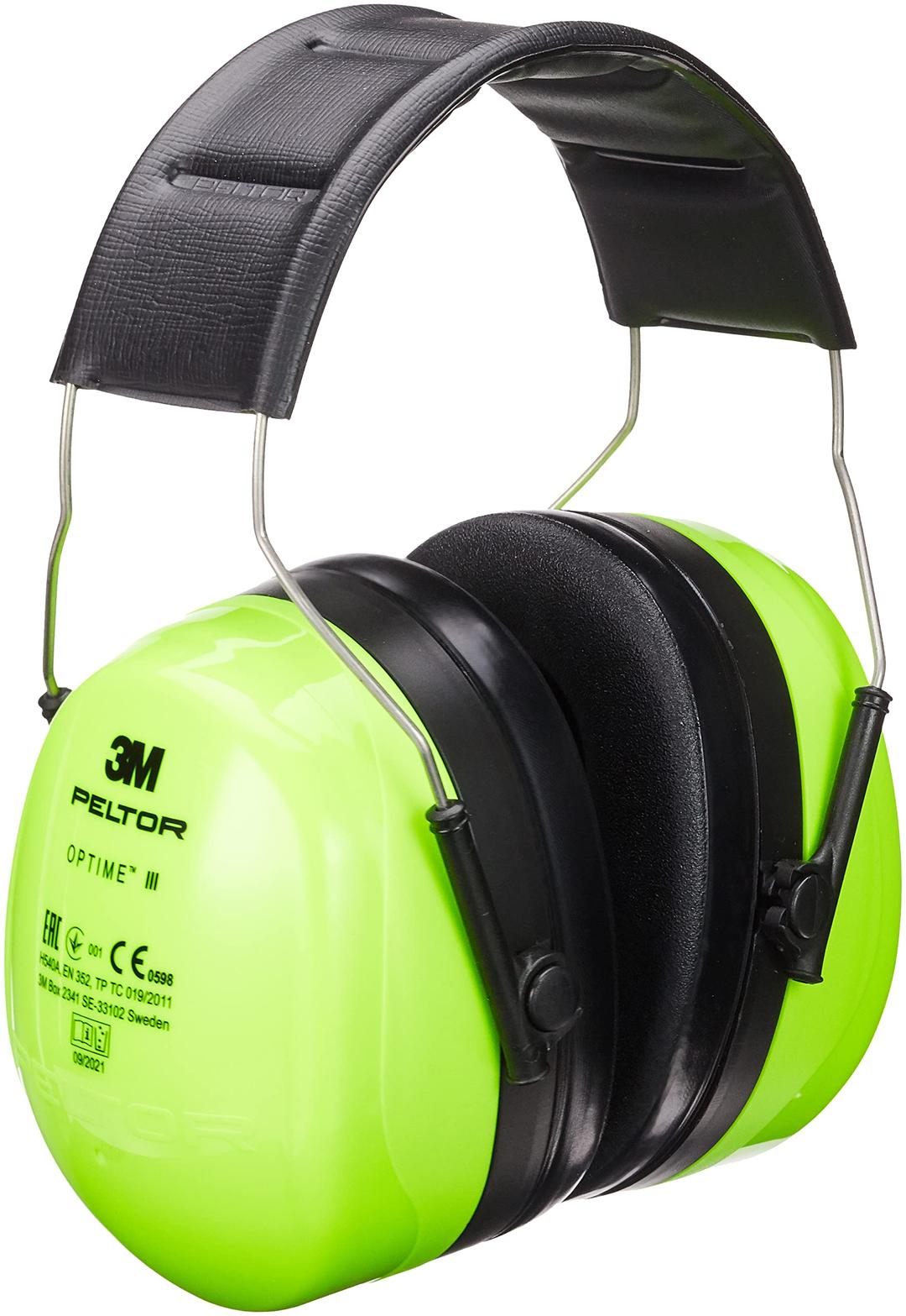 3M PELTOR Optime III Ear Muffs, Headband, 35 dB, Hi-Viz, H540A-461-GB