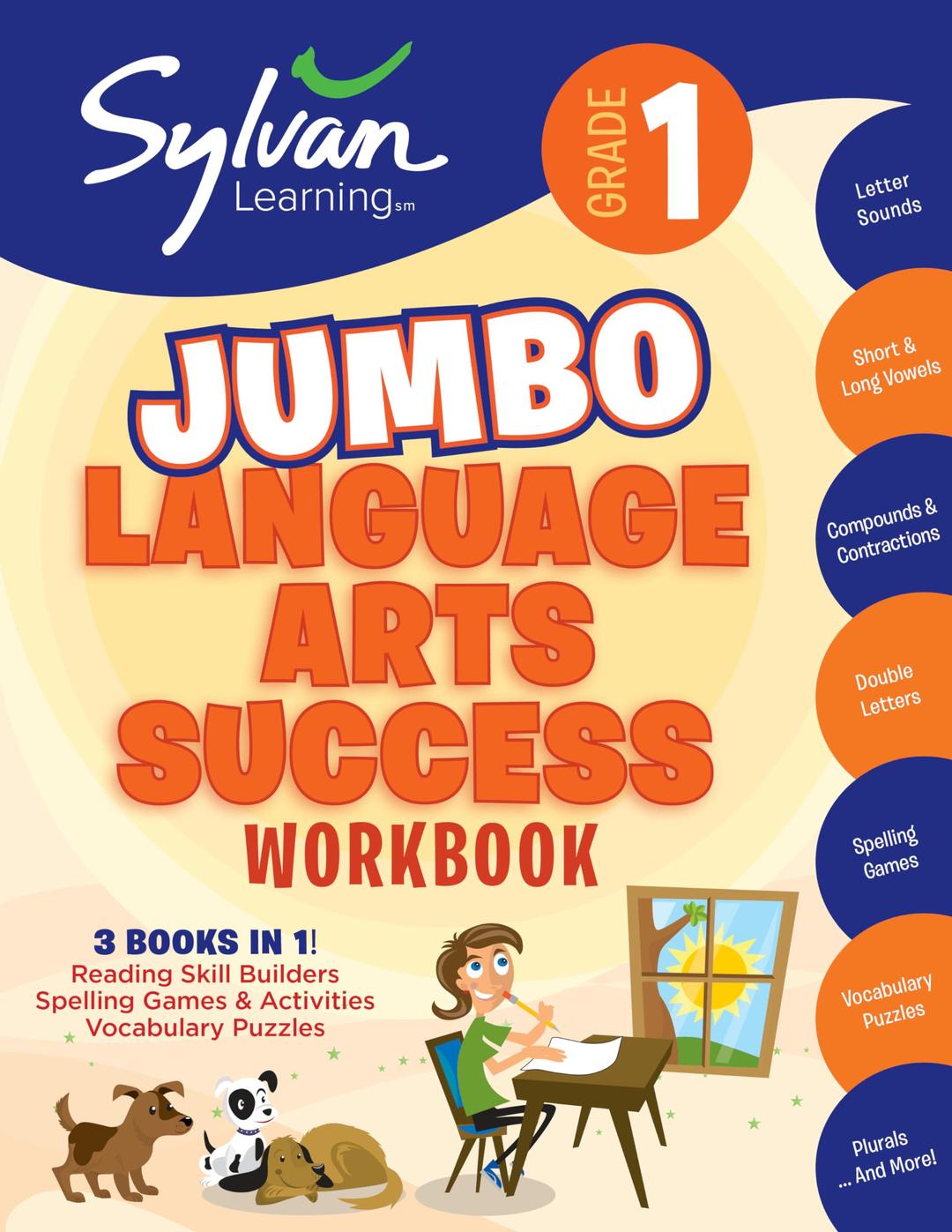 1st Grade Jumbo Language Arts Success Workbook: 3 Books In 1 # Reading Skill Builders, Spellings Games, Vocabulary Puzzles; Activities, Exercises, and ... Ahead (Sylvan Language Arts Jumbo Workbooks) Paperback – Illustrated, January 8, 2019