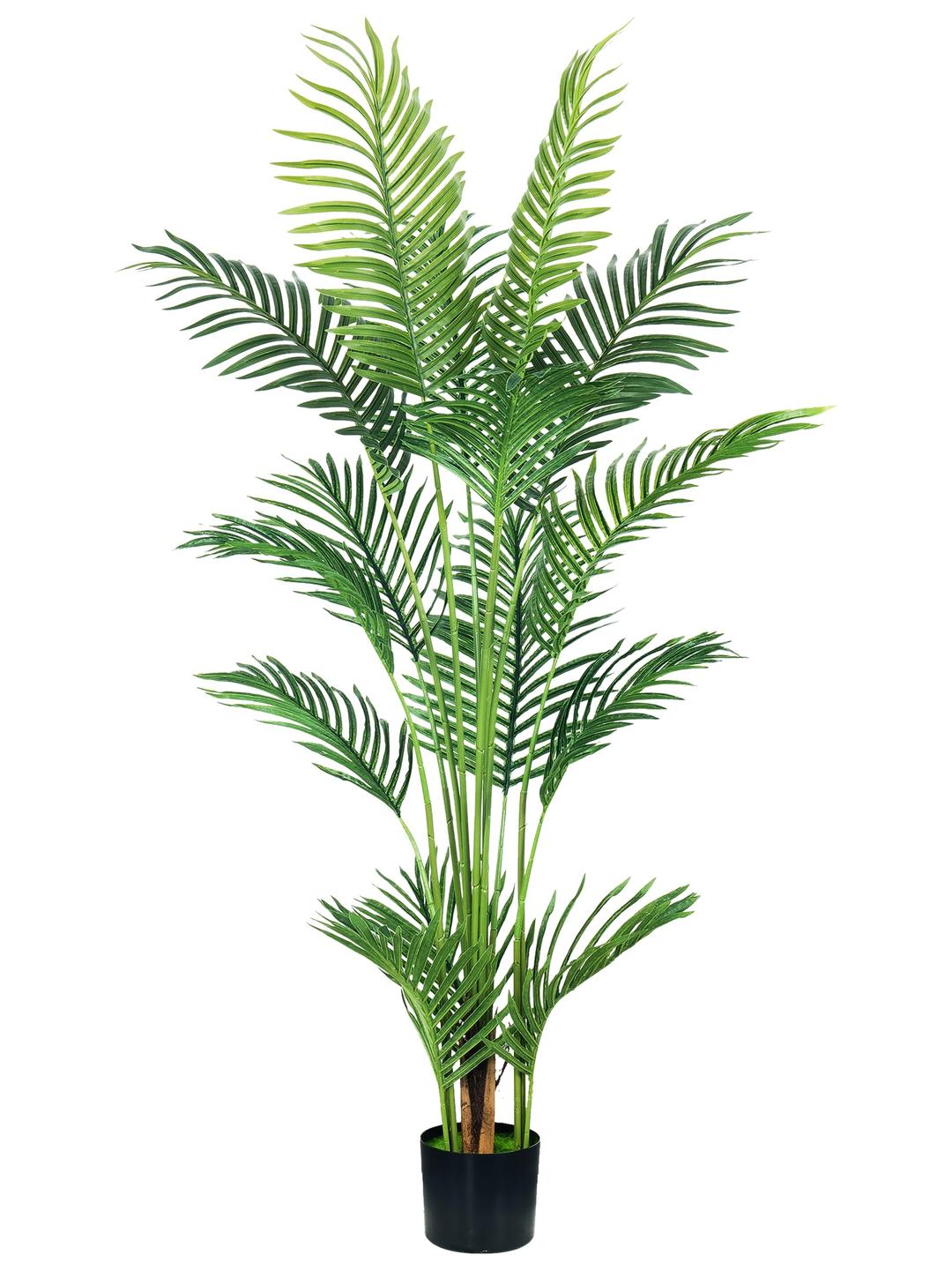 4.5FT Artificial Palm Tree,Faux Areca Palm Plant with Real Touch Leaves and Adjustable Branches,Fake Tropical Palm Tree for Home Office Indoor Outdoor Modern Decoration