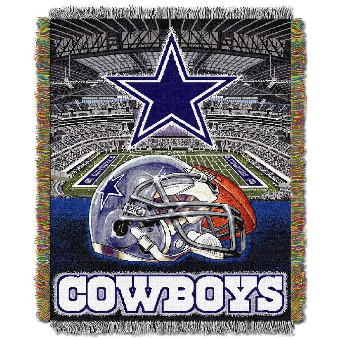 NorthwestNFL Dallas Cowboys Unisex-Adult Woven Tapestry Throw Blanket, 48" x 60", Home Field Advantage