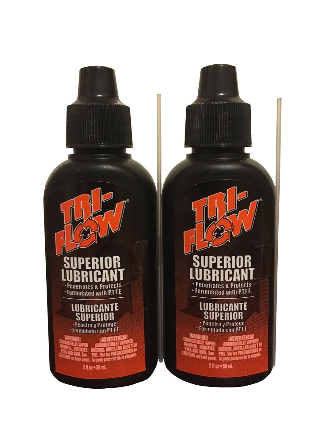 Tri-FlowSuperior Lubricant 2 OZ bottle with four inch straw two bottles