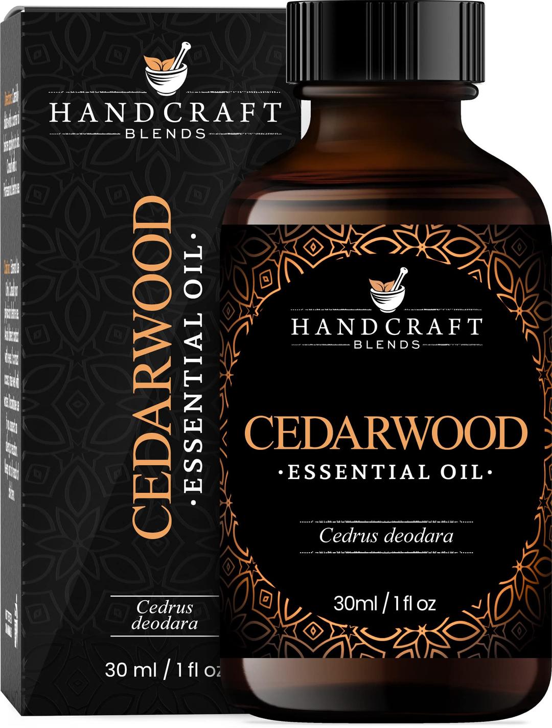 Handcraft Blends Cedarwood Essential Oil - 100% Pure and Natural - Premium Grade Essential Oil for Diffuser and Aromatherapy - 1 Fl Oz