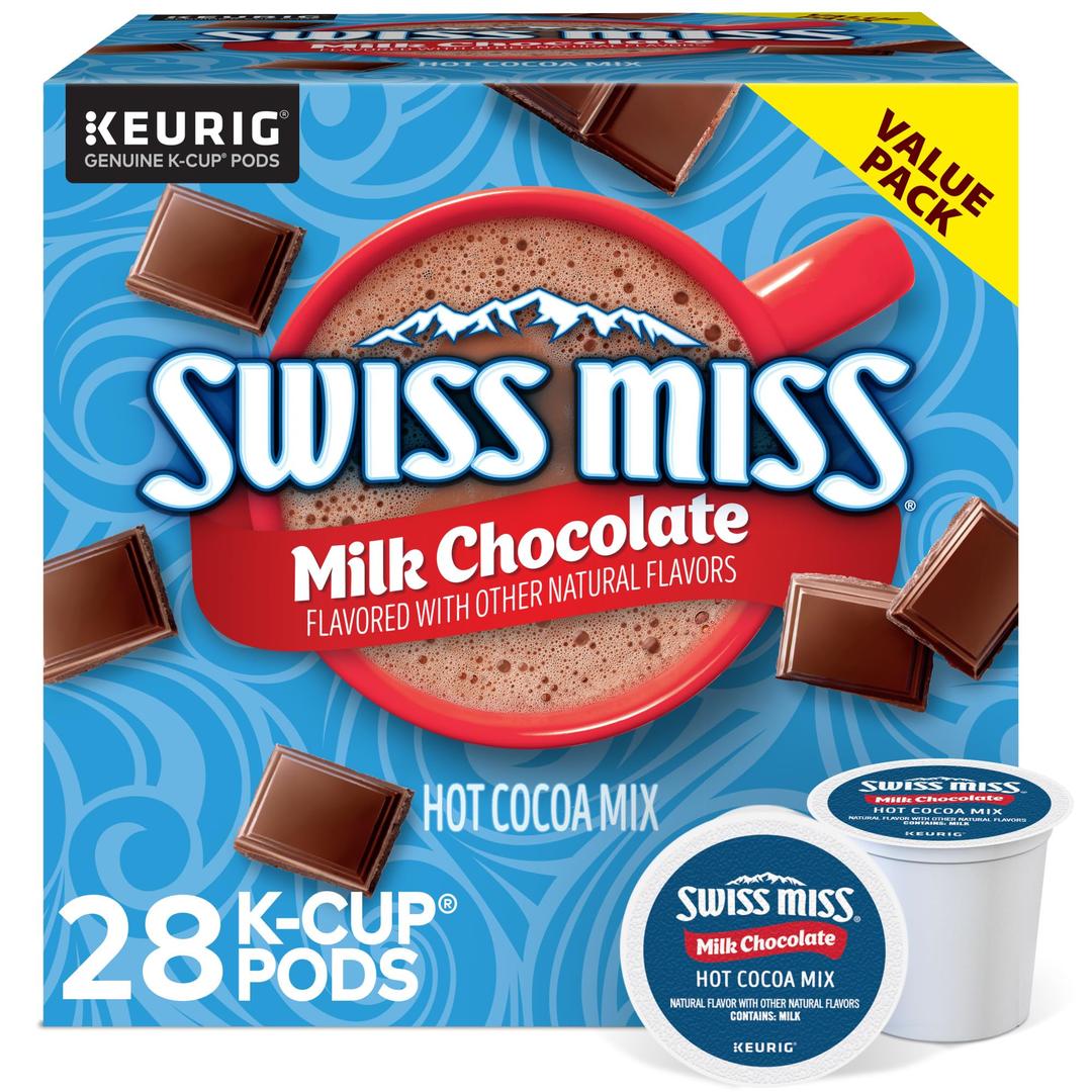 Swiss MissMilk Chocolate Hot Cocoa Keurig Single-Serve K Cup Pods, 28 Count