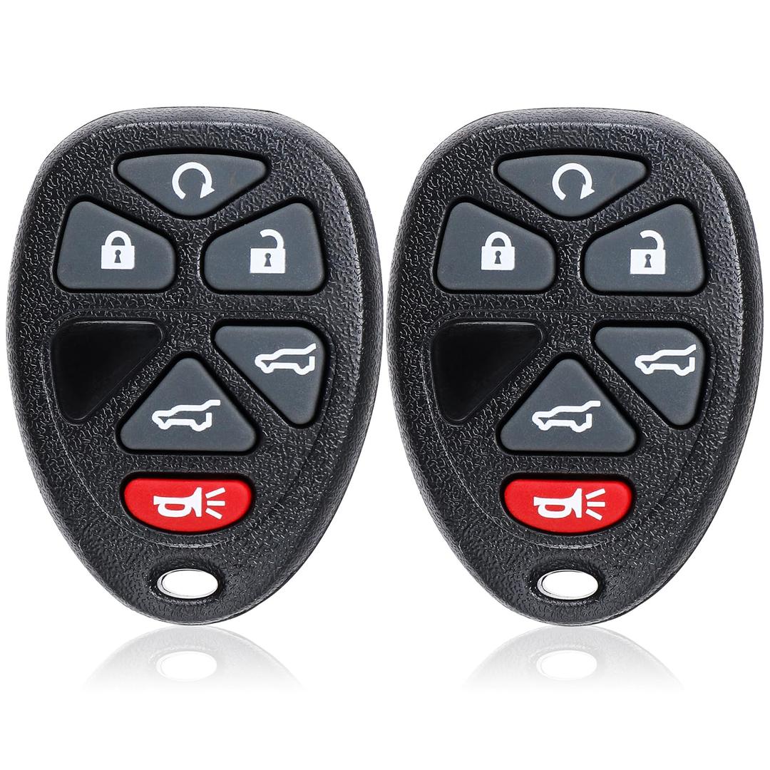 NPAUTO2Pcs Key Fob Replacement Fits for Chevy Tahoe Suburban GMC Yukon/Yukon XL 1500 2500 Cadillac Escalade ESV/EXT 2007 2008 2009 2010 2011 2012 2013 2014 Keyless Entry Remote Start Control 15913427