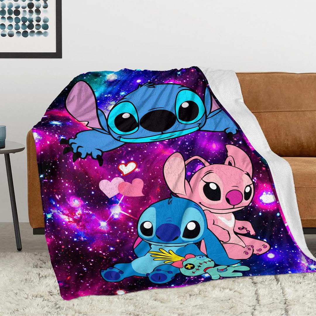 Cartoon Blanket Microfiber Ultra Soft Fuzzy Flannel Cute Throw Blanket for Couch Bed Living Room Comfortable Warm Lightweight All Season 50x40 inches