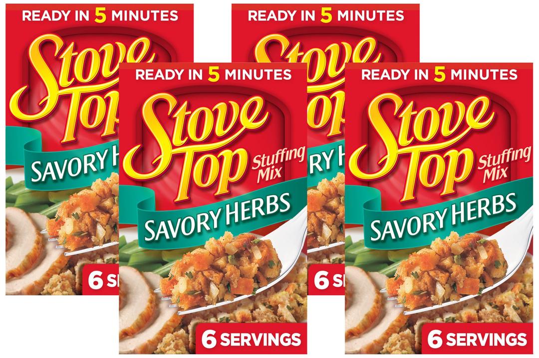 Stove TopSavory Herb Stuffing Mix (6 oz Box) (Pack of 4)