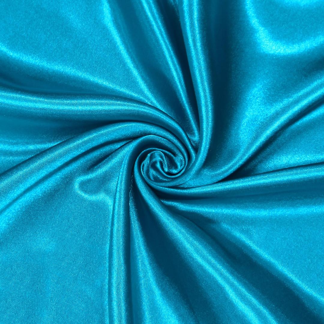 Homiest Turquoise Satin Fabric by The Yard, 1 Yard x 58 Inch Charmeuse Satin Fabric Silky & Shiny Cloth Fabric, Smooth Bridal Satin Fabric for Wedding Dress, Clothing Making, DIY Crafts, Sewing