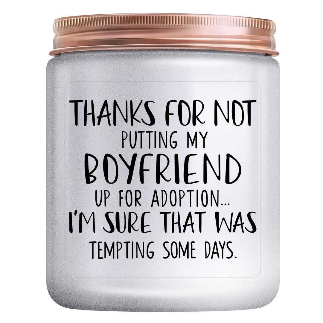 Gifts for Boyfriends Mom - Women Funny Gifts for Mother in Law, Birthday Gift Mothers Day Christmas&Thanksgiving Day Gifts for Boyfriend's Mom, Dad Boyfriend's Family Presents Lavender Candle