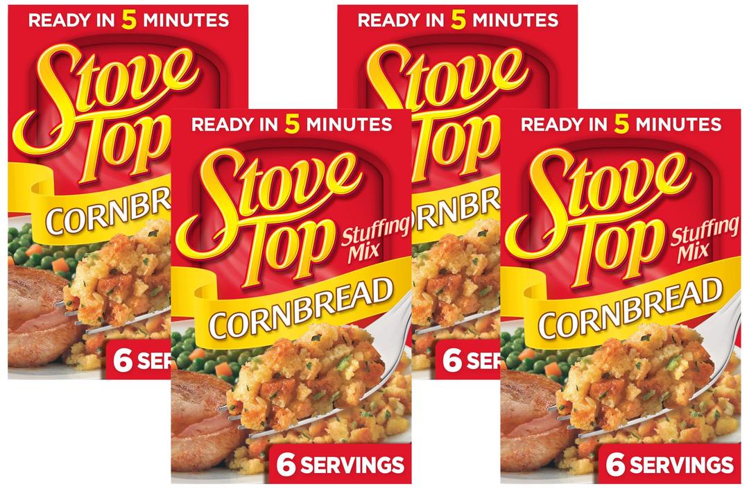 Stove TopCornbread Stuffing Mix (6 oz Box) (Pack of 4)