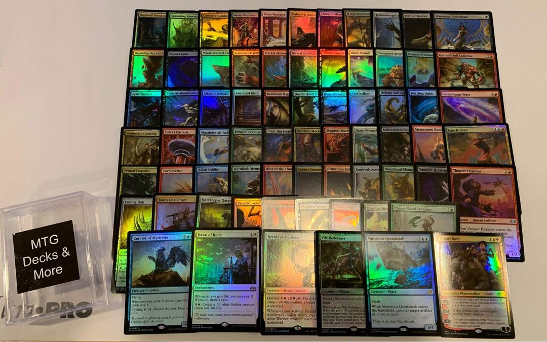 MTG Foil Collection - 70 Foil Magic Cards - 1 Planeswalker, 5 Rares, Plus 64 More All Foil Magic The Gathering Cards!